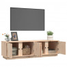 Mueble de TV de madera maciza de pino 140x40x40 cm 5