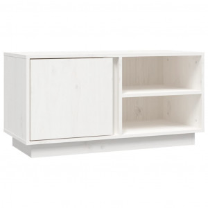 Mueble de TV madera maciza de pino blanco 80x35x40.5 cm H