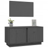 Mueble de TV madera maciza de pino gris 80x35x40.5 cm 4