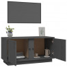 Mueble de TV madera maciza de pino gris 80x35x40.5 cm 5