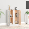Aparador de madera maciza de pino blanco 60x35x80 cm 3