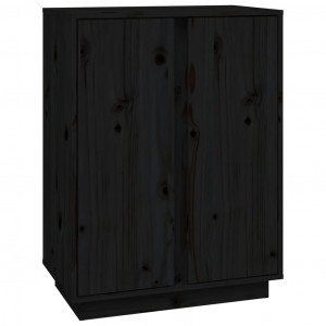 Aparador de madera maciza de pino negro 60x35x80 cm H