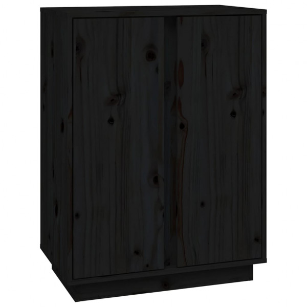 Aparador de madera maciza de pino negro 60x35x80 cm M 2