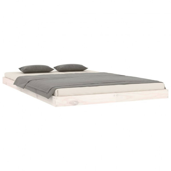 Estructura de cama madera maciza de pino blanco 120x200 cm M 3