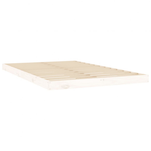 Estrutura de cama 120x200 cm madeira de pinho maciça branco2 M 4