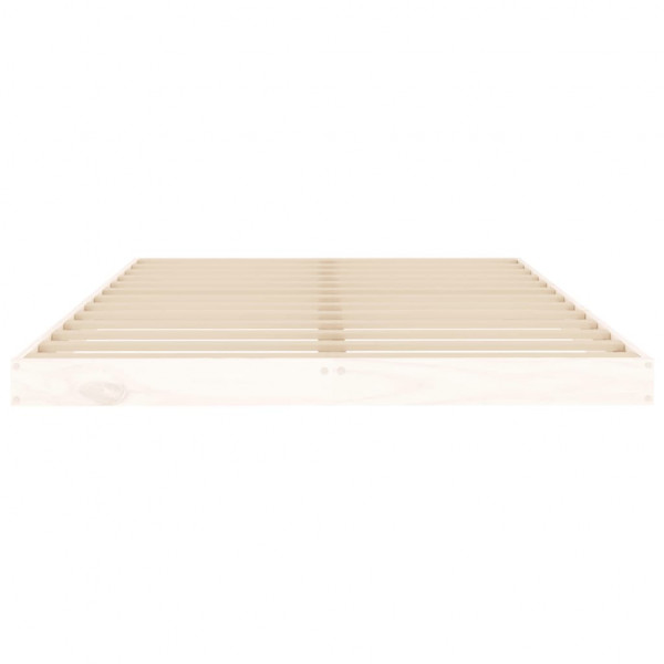 Estrutura de cama 120x200 cm madeira de pinho maciça branco2 M 5