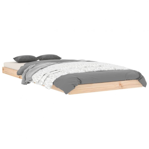 Estructura de cama madera maciza de pino 90x200 cm M 3