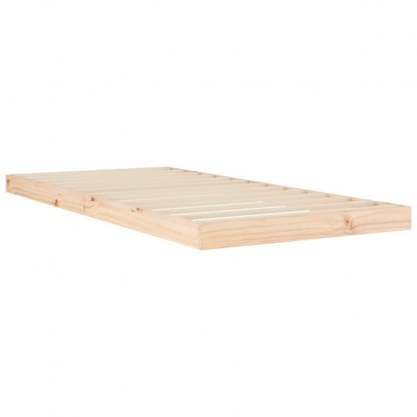 Estructura de cama madera maciza de pino 90x200 cm M 4