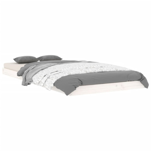 Estructura de cama madera maciza de pino blanco 90x200 cm M 3