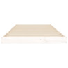 Estrutura de cama 90x200 cm madeira de pinho maciça branco 5