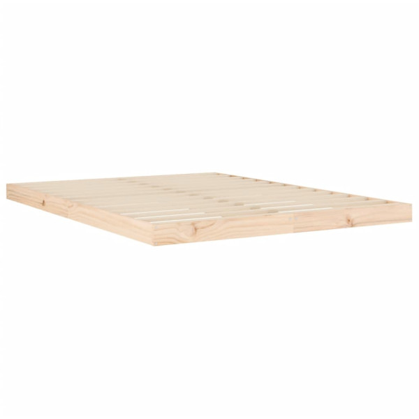 Estructura de cama de madera maciza de pino 140x190 cm M 4
