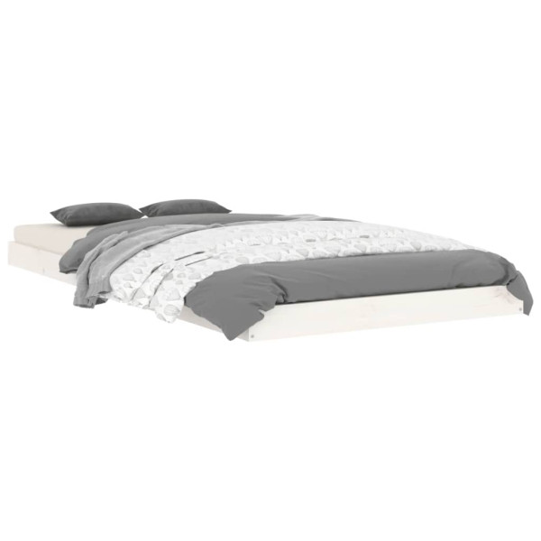 Estructura cama individual madera maciza pino blanco 90x190 cm M 3