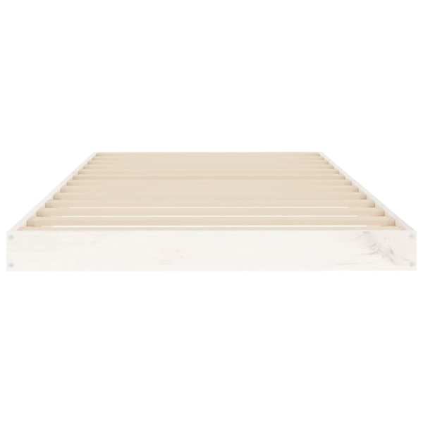 Estructura cama individual madera maciza pino blanco 90x190 cm M 5