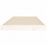 Estrutura cama de solteiro pequena 75x190cm pinho maciço branco 5