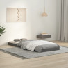 Estructura de cama madera maciza pino gris 75x190 cm 1