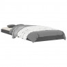 Estrutura cama pequena solteiro 75x190 cm pinho maciço cinzento 3
