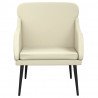 Sillón de cuero sintético color crema 63x76x80 cm 3