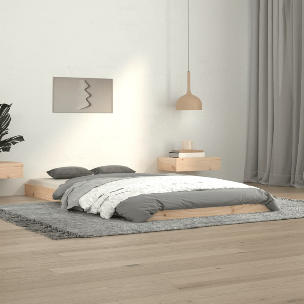 Estructura de cama madera maciza de pino 100x200 cm D