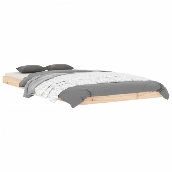 Estructura de cama madera maciza de pino 100x200 cm M 3