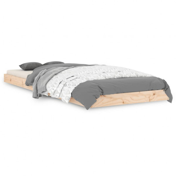 Estructura de cama madera maciza de pino 75x190 cm M 2
