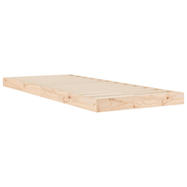 Estructura de cama madera maciza de pino 75x190 cm M 4