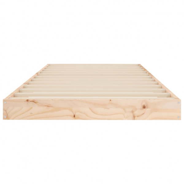 Estructura de cama madera maciza de pino 75x190 cm M 5
