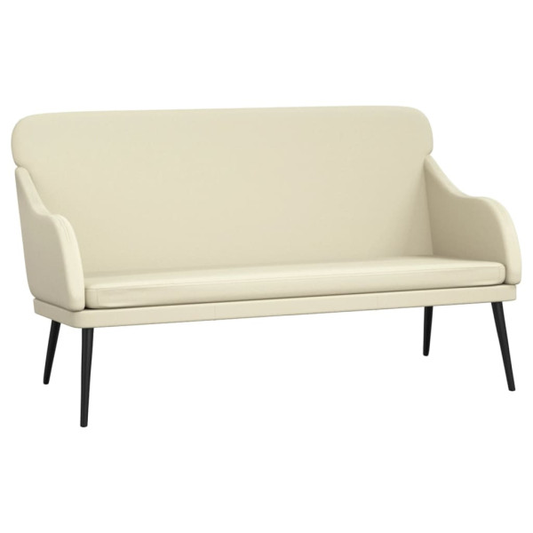 Banco de couro sintético creme 110x76x80 cm M 2