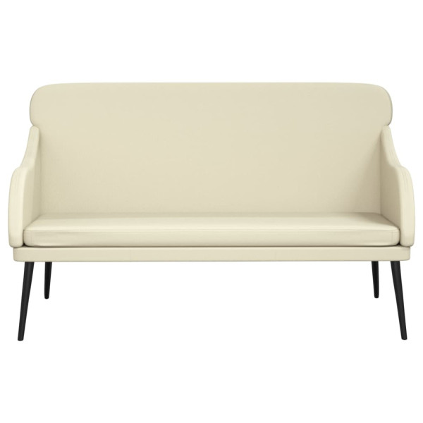 Banco de couro sintético creme 110x76x80 cm M 3