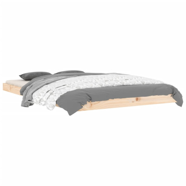 Estrutura de cama de casal pequena 120x190 cm pinho maciço M 3