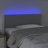 Cabecero con LED de tela gris claro 90x5x78/88 cm 3