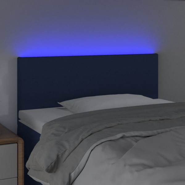 Cabecero con LED de tela azul 90x5x78/88 cm M 3