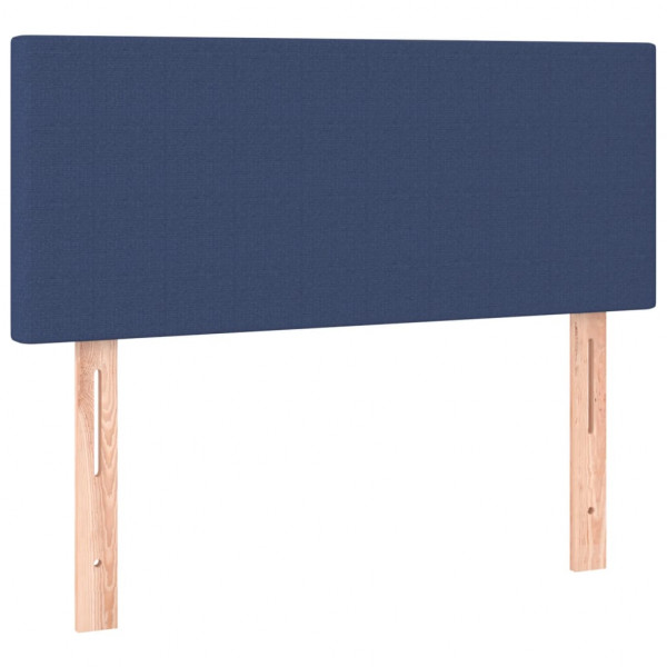 Cabeceira de cama c/ luzes LED tecido 90x5x78/88 cm azul M 4