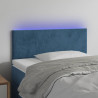 Cabecero con LED de terciopelo azul oscuro 90x5x78/88 cm 1