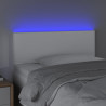 Cabecero con LED cuero sintético blanco 80x5x78/88 cm 3