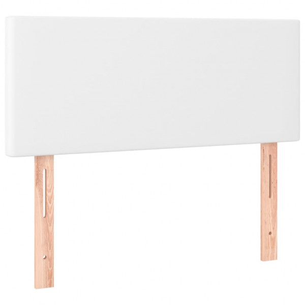 Cabecero con LED cuero sintético blanco 80x5x78/88 cm M 4