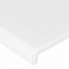 Cabeceira de cama c/ LED couro artificial 80x5x78/88 cm branco 5