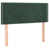 Cabeceira de cama c/ luzes LED veludo 80x5x78/88cm verde-escuro 4