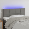 Cabecero con LED de tela gris oscuro 90x5x78/88 cm 1
