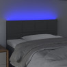 Cabecero con LED de tela gris oscuro 100x5x78/88 cm 3