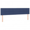 Cabeceira de cama c/ luzes LED tecido 160x5x78/88 cm azul 4