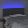 Cabecero con LED de tela gris oscuro 80x5x78/88 cm 3
