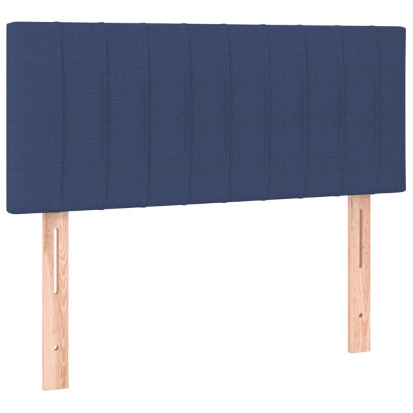 Cabeceira de cama c/ luzes LED tecido 90x5x78/88 cm azul M 4