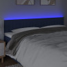 Cabecero con LED de tela azul 160x5x78/88 cm 3