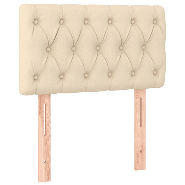 Cabeceira de cama c/ luzes LED tecido 80x7x78/88 cm cor creme M 4