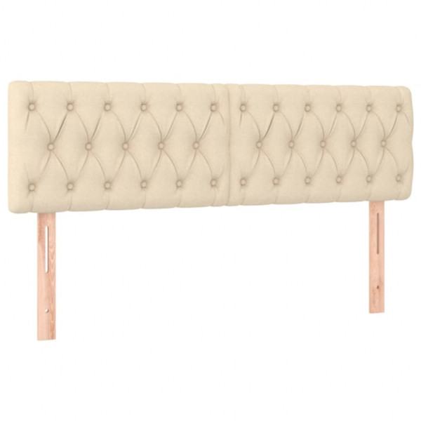 Cabecero con LED de tela color crema 160x7x78/88 cm M 4