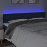 Cabecero con LED de tela azul 200x5x78/88 cm 3