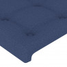 Cabeceira de cama c/ luzes LED tecido 200x5x78/88 cm azul 5