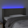 Cabecero con LED de terciopelo gris oscuro 93x16x78/88 cm 4