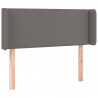 Cabeceira cama c/ LED 103x16x78/88 cm couro artificial cinzento 3