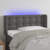 Cabecero con LED cuero sintético gris 103x16x78/88 cm 1